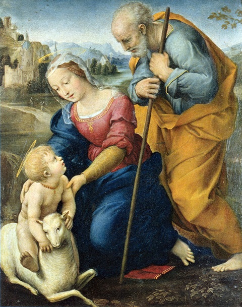 Holy Family depicting an older Joseph